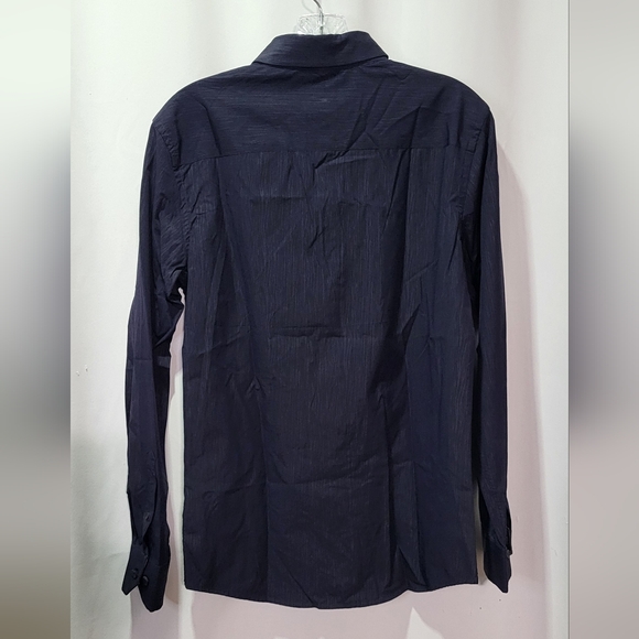 Pavini Men's Navy Blue Long Sleeve Casual Button Up Shirt Size Small EUC - Picture 4 of 5